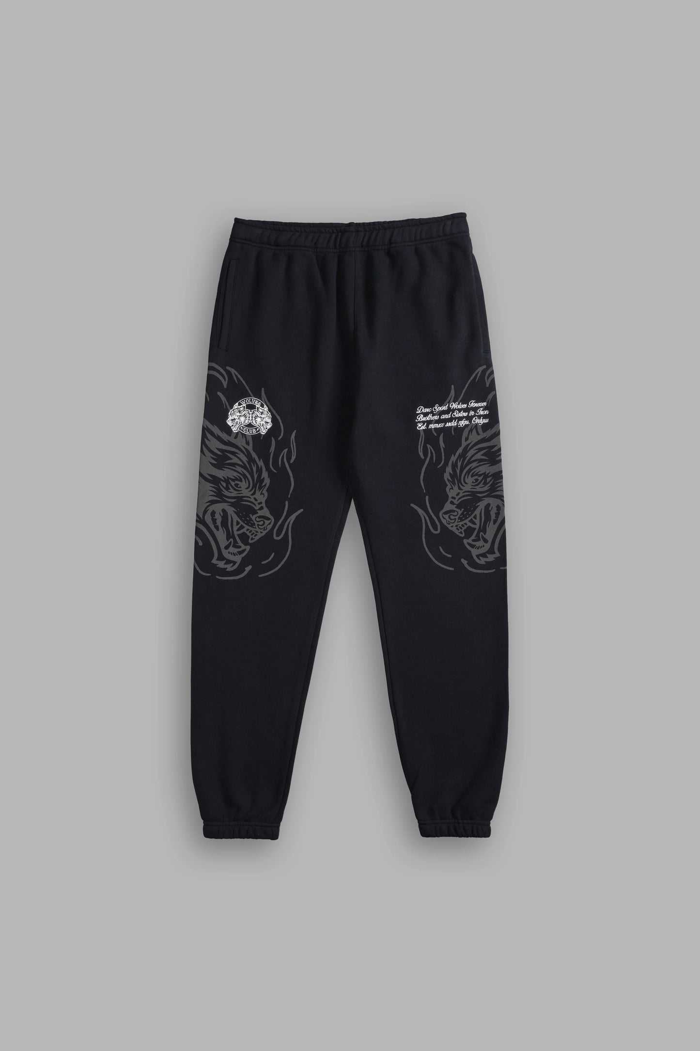 DS ONLYUS On Fire Post Lounge Sweats in Black